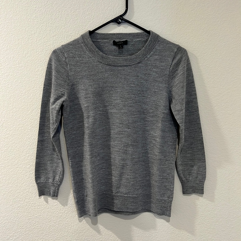 100% Merino Wool J. Crew Gray Sweater